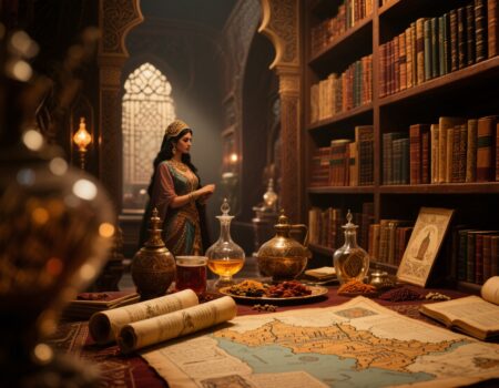 ومن تصنيفات المكتبة (الاستشراق) .. أو: فتنة الاستشراق في الشرق المتخيَّل! هذه المكتبة لا تقول: "هكذا كان الشرق" .. بل تقول: "هكذا تخيّله الآخر… ولم يكن بريئاً"