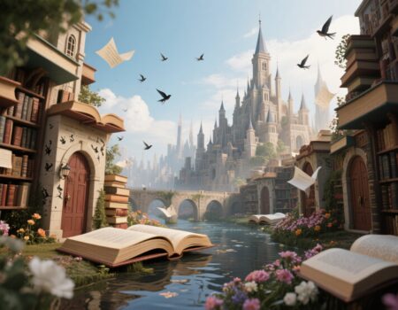 مدينة شُيّدت من الكتب .. تجري المعرفة في أنهارها .. وتُحلّق في سمائها الحكايات كطيور حرّة